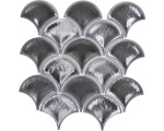 Mozaika ceramiczna, płytka srebrna 