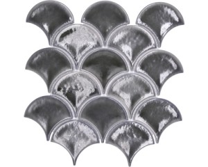Mozaika ceramiczna, płytka srebrna 