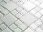 MOZAIKA SZKLANA BIAŁA DESIGN LINES WHITE