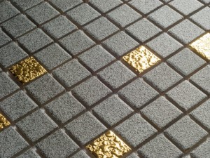 MOZAIKA CERAMICZNA SZARA PLUS GOLD